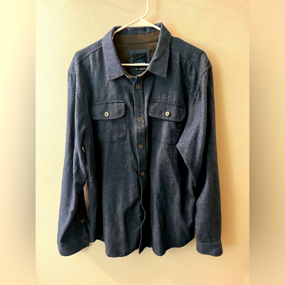 PrAna long sleeved button up size L